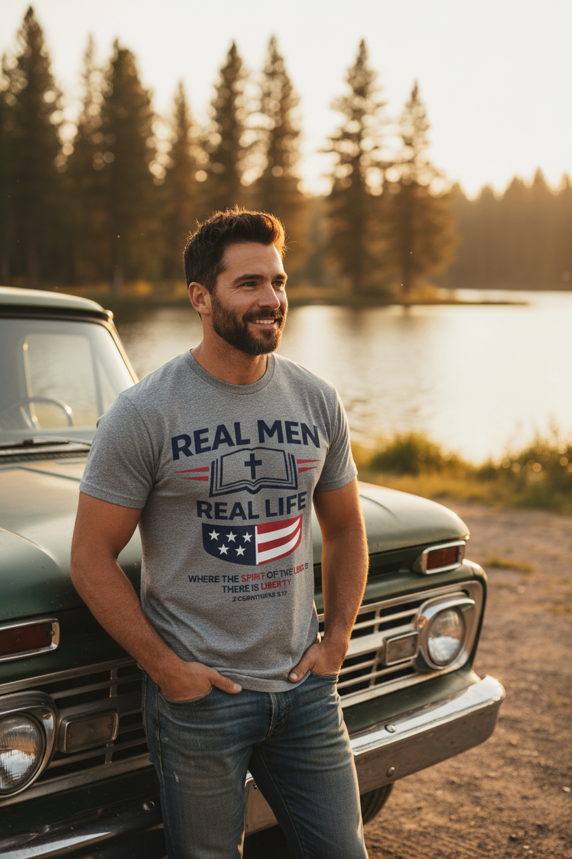 Liberty Tee Hero - Lake Scene Recreated