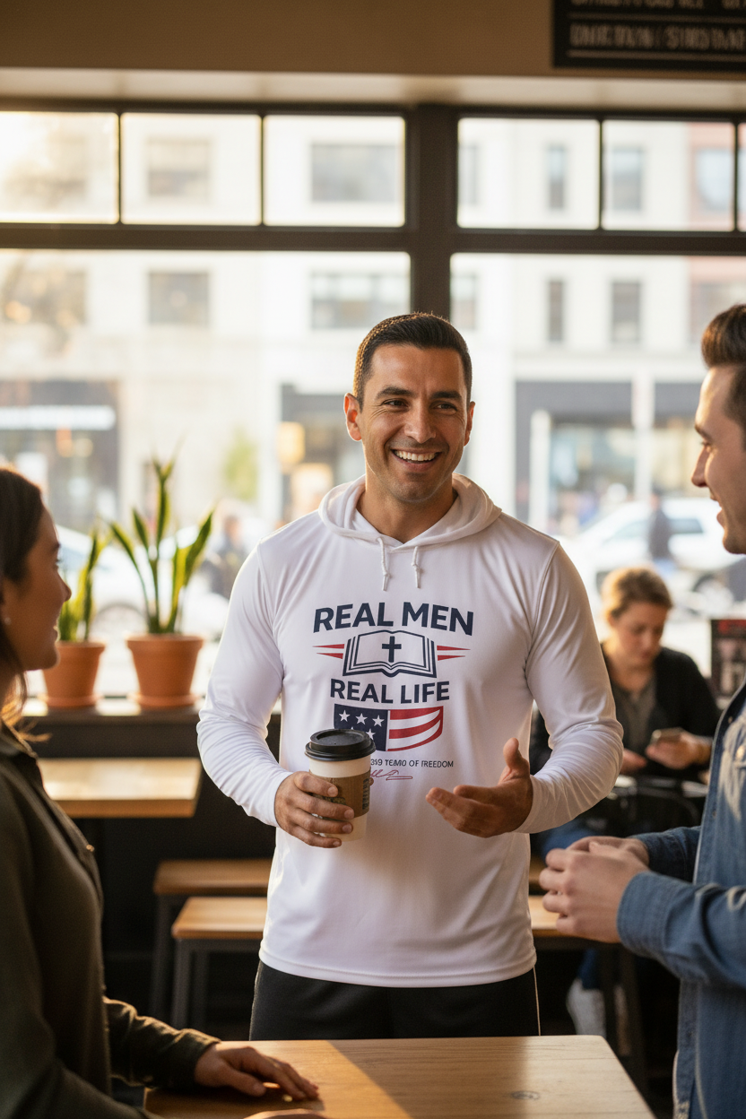 RMRL Freedom Hooded Tee - Latino Community Coffee Hero